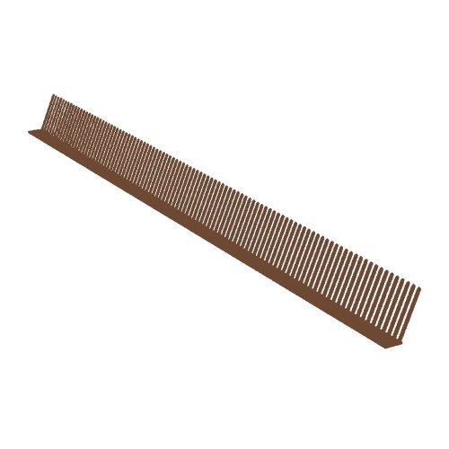 Műanyag lezárófésű, 1m - Barna