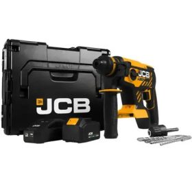   JCB 18BLRH-5X-E-BOXX fúró vésőgép 18V 2kg 1,7J, 1db 5Ah akku, L-Boxx