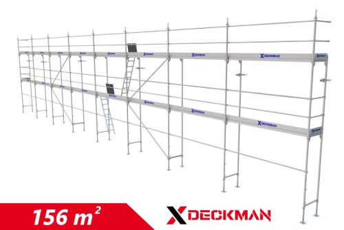 156 m2 acél padlós homlokzati állvány | DECKMAN