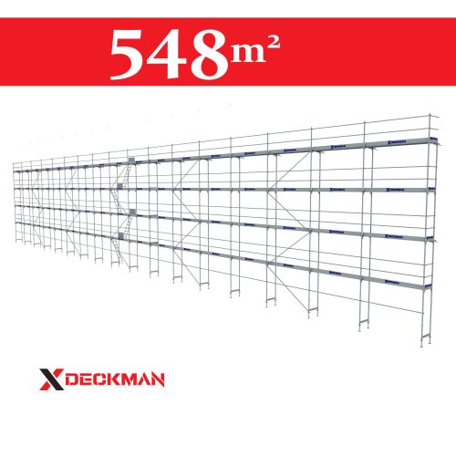 548 m2 acél padlós homlokzati állvány | DECKMAN