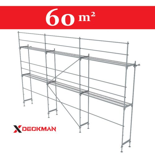 60 m2 acél padlós homlokzati állvány | DECKMAN